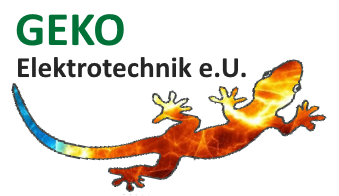 Logo GEKO Elektrotechnik mit Gekko als Bild